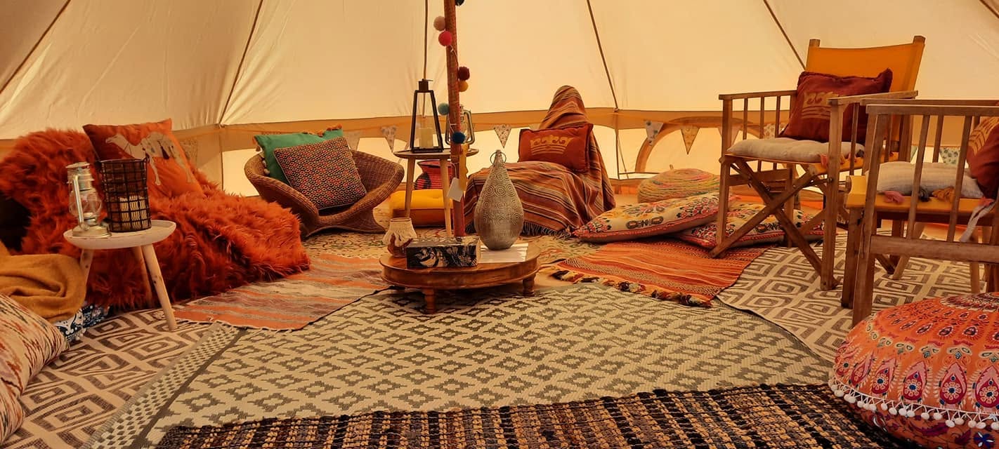 Chill Out Bell interior with cushions and seating