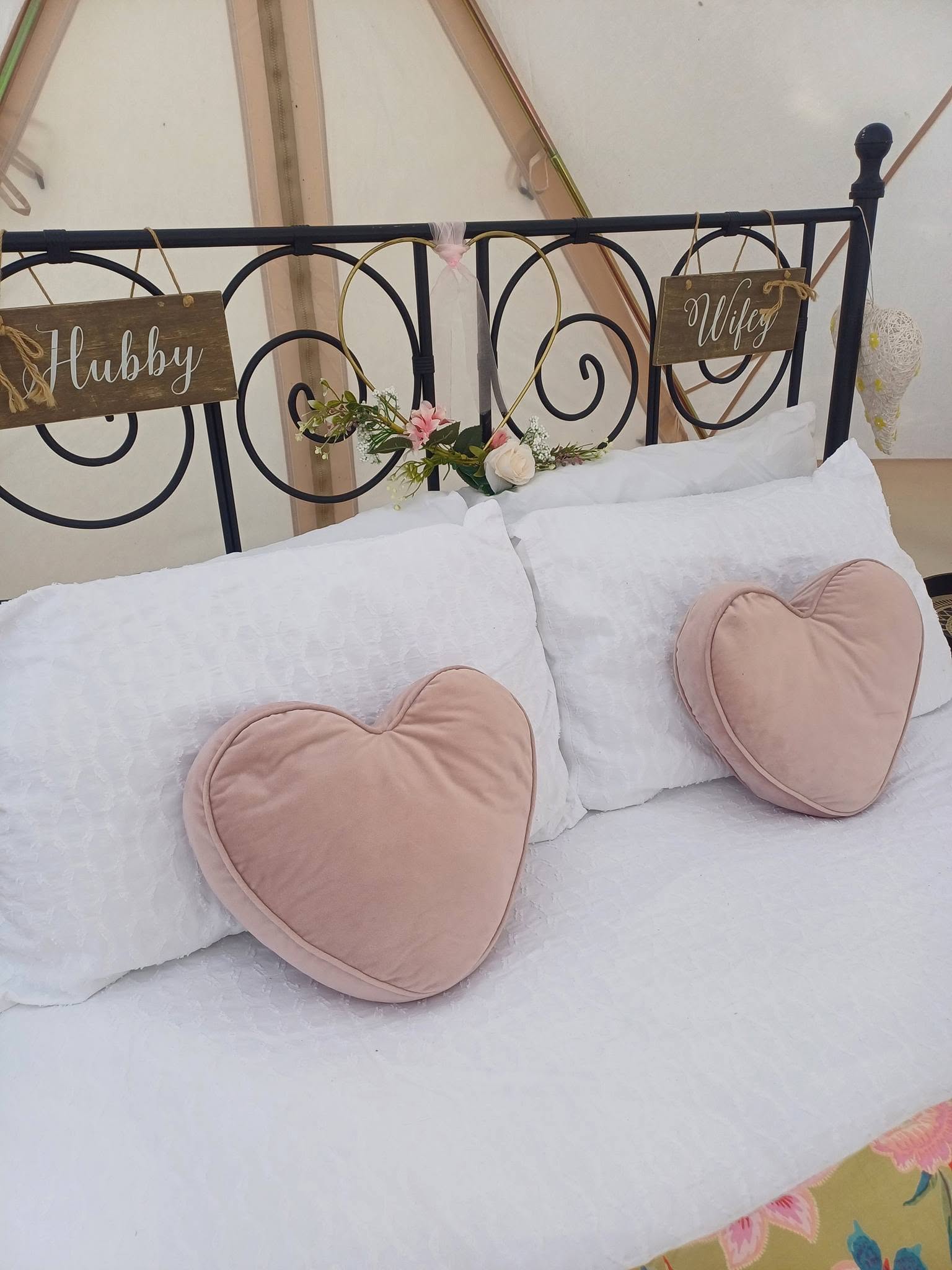 Furnished wedding bell tent