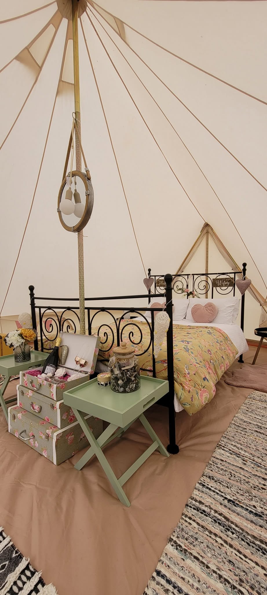 Wedding bell tent accommodation
