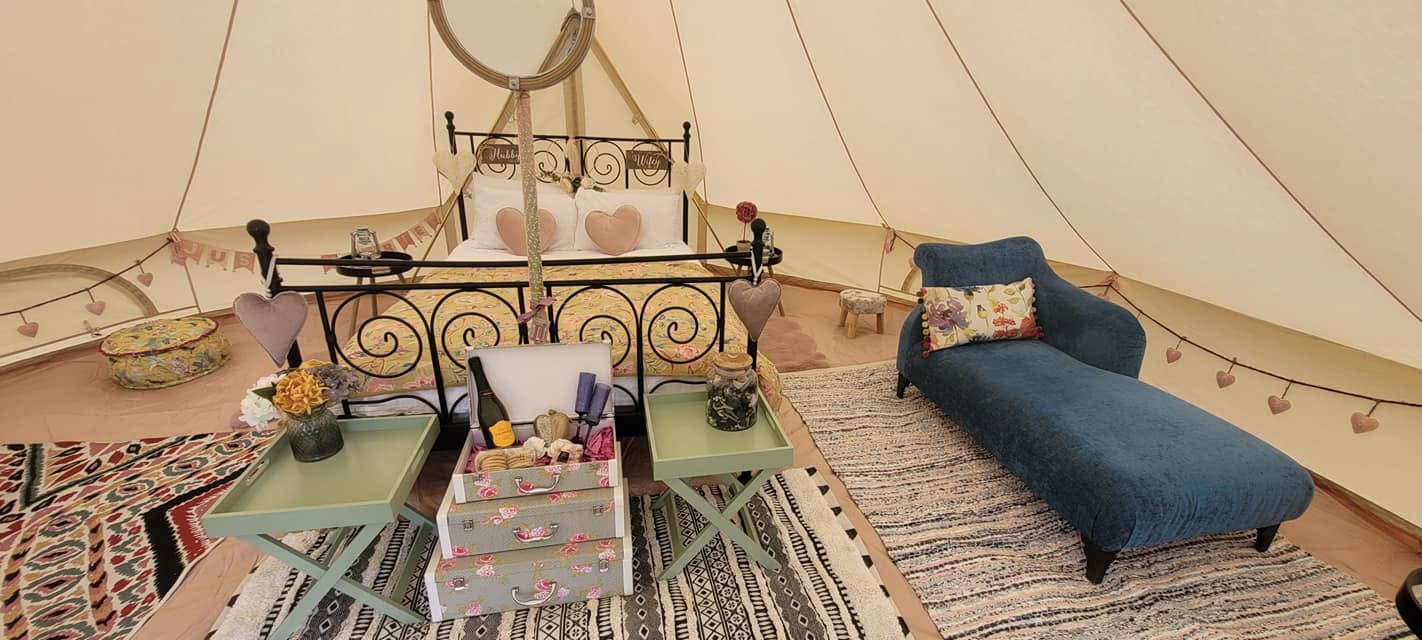 Wedding bell tent interior